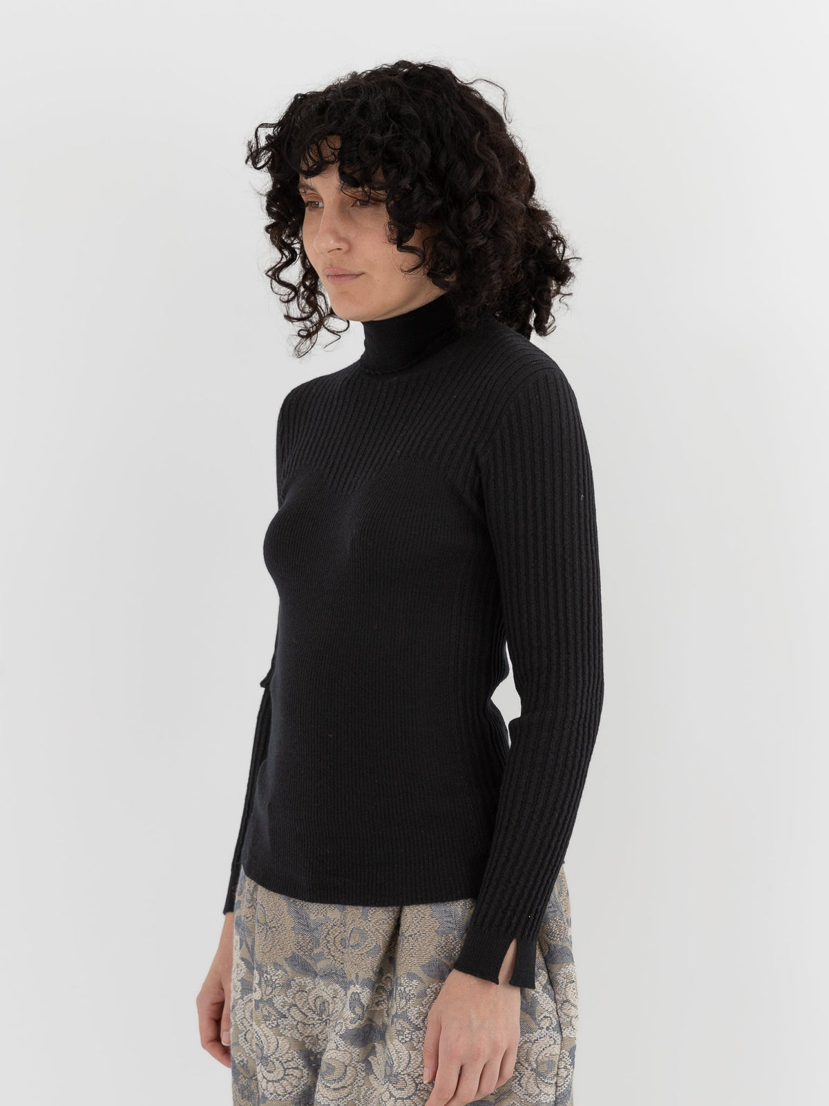 GASA Knit Turtleneck Sweater in Black - GASA at Worthwhile - shop TOP