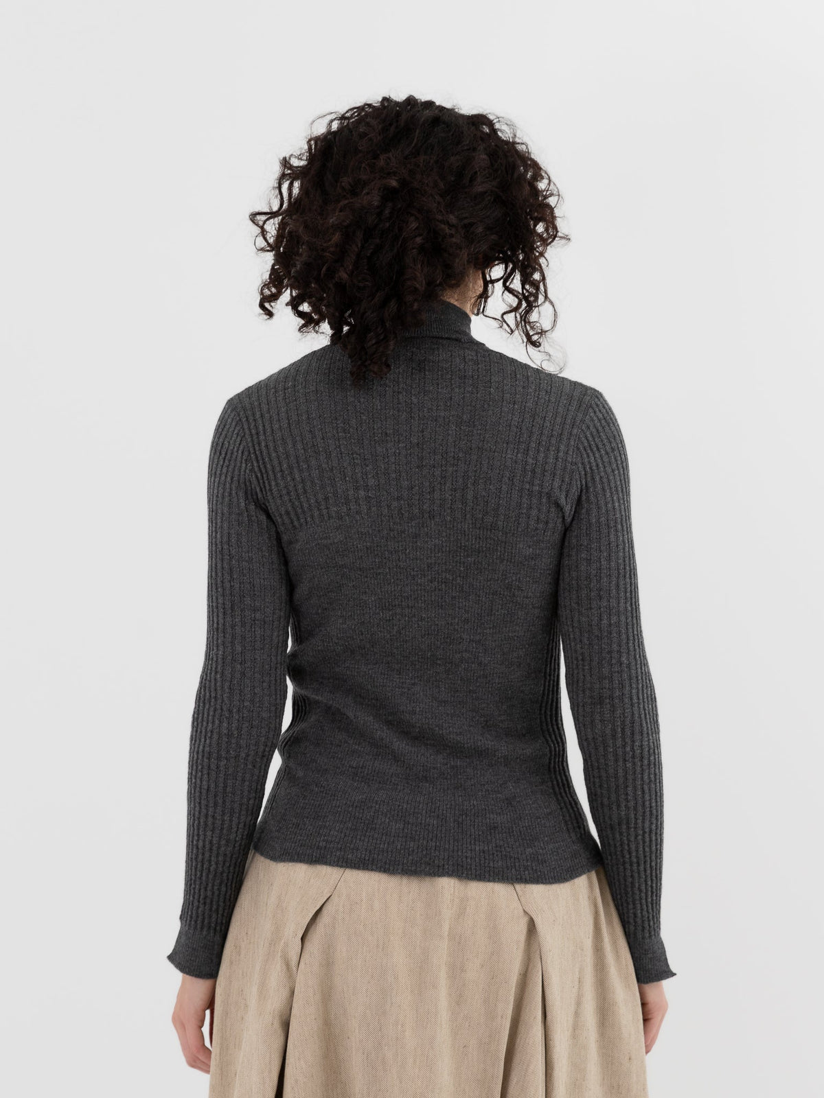GASA Knit Turtleneck Sweater in Top Gray - GASA at Worthwhile - shop TOP