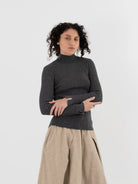 GASA Knit Turtleneck Sweater in Top Gray - GASA at Worthwhile - shop TOP