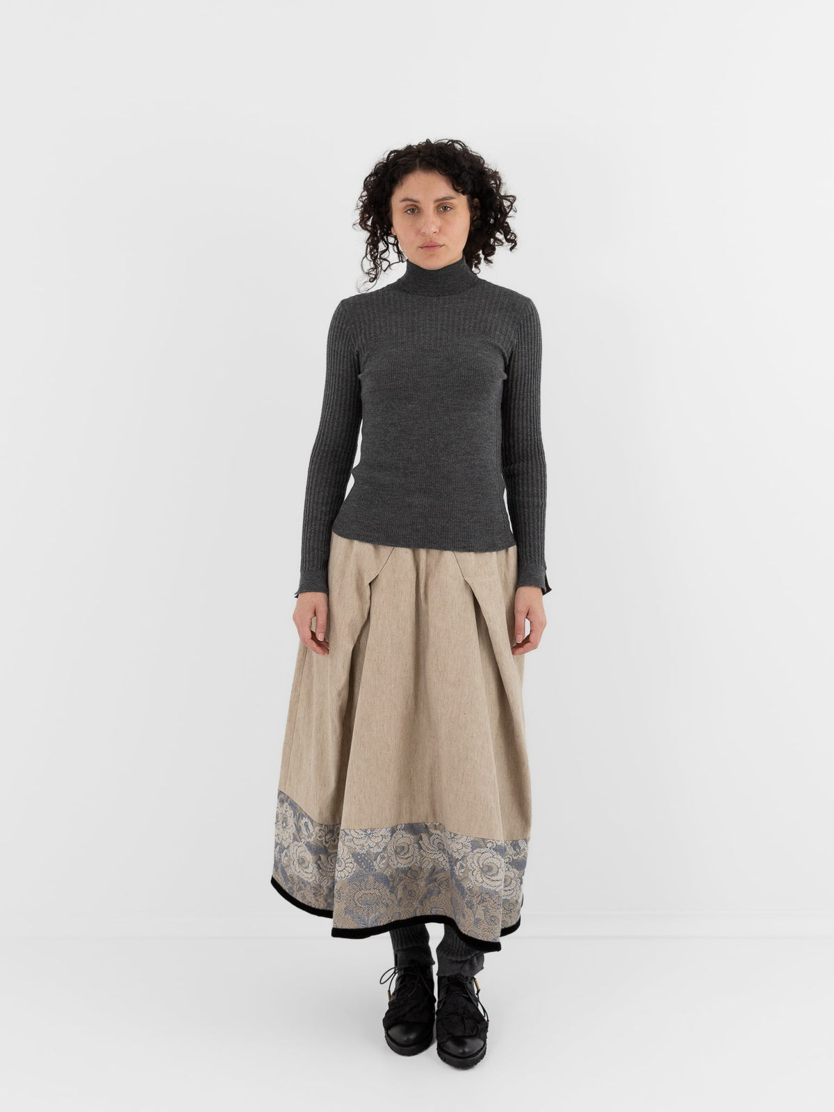 GASA Knit Turtleneck Sweater in Top Gray - GASA at Worthwhile - shop TOP