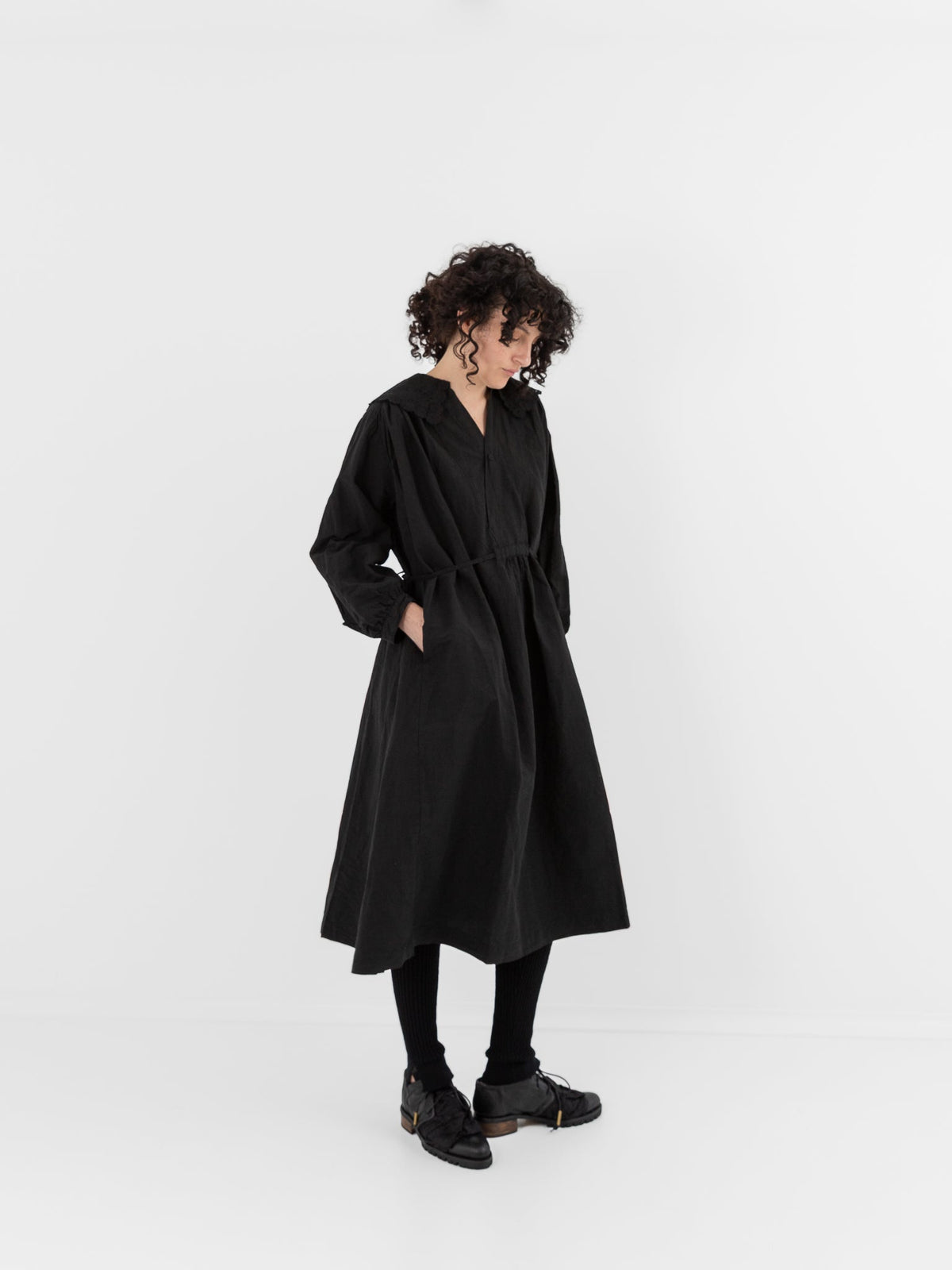 GASA Lace Collar Dress in Black - GASA at Worthwhile - shop DRESS