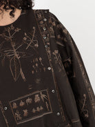 GASA Open Yoke Dress in Dark Brown x Beige - GASA at Worthwhile - shop DRESS