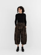 GASA Pant in Dark Brown x Beige - GASA at Worthwhile - shop PANT