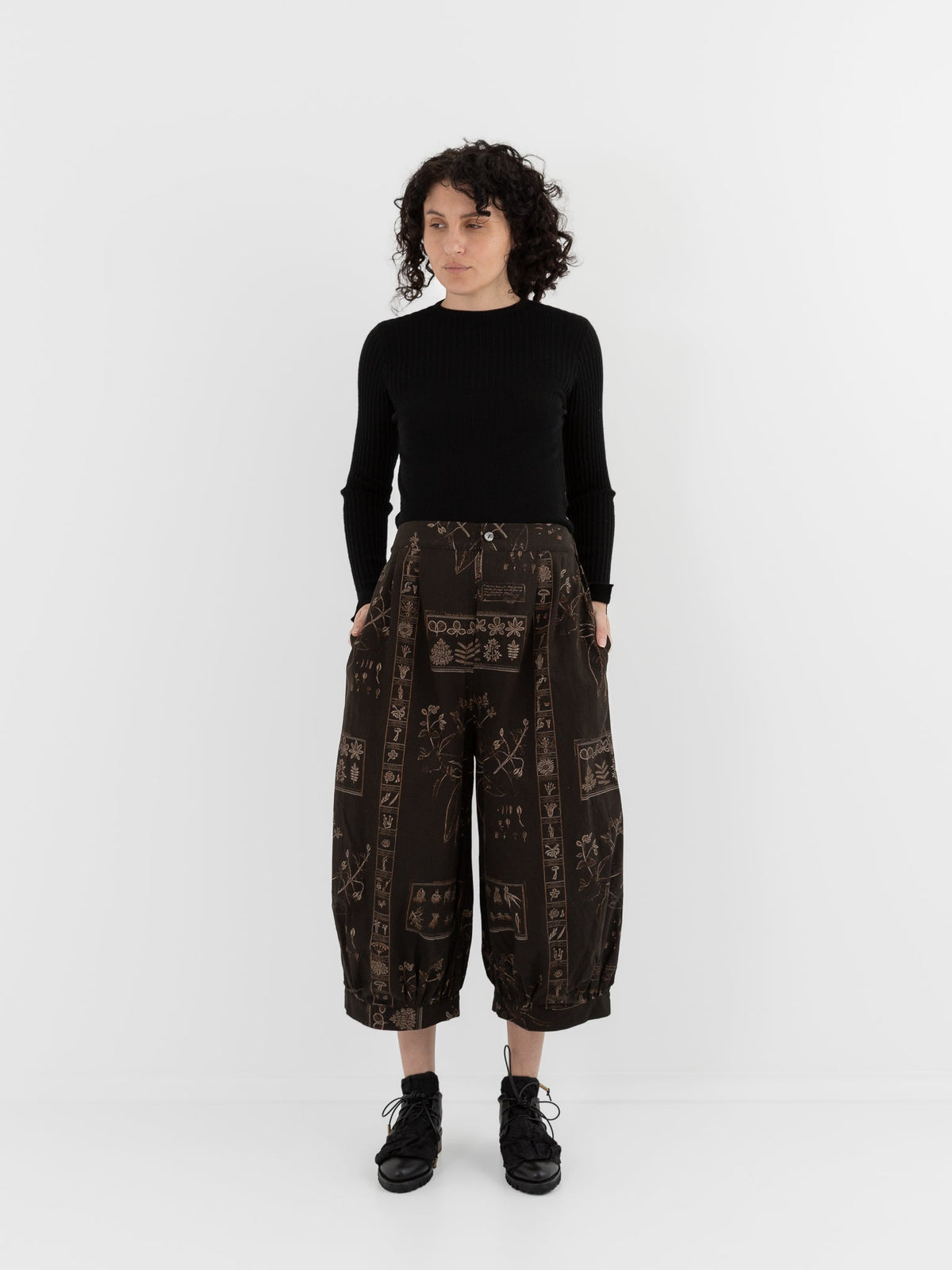 GASA Pant in Dark Brown x Beige - GASA at Worthwhile - shop PANT