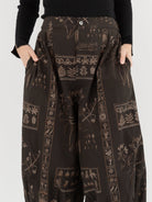 GASA Pant in Dark Brown x Beige - GASA at Worthwhile - shop PANT
