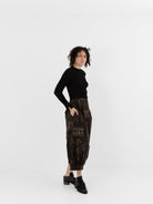 GASA Pant in Dark Brown x Beige - GASA at Worthwhile - shop PANT