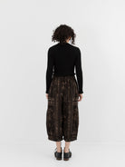 GASA Pant in Dark Brown x Beige - GASA at Worthwhile - shop PANT