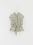 GASA Quilted Vest in Pale Green - GASA at Worthwhile - shop VEST
