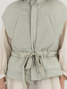 GASA Quilted Vest in Pale Green - GASA at Worthwhile - shop VEST