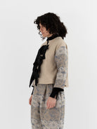 GASA Ribbon Jacket in Beige Flower - GASA at Worthwhile - shop JACKET
