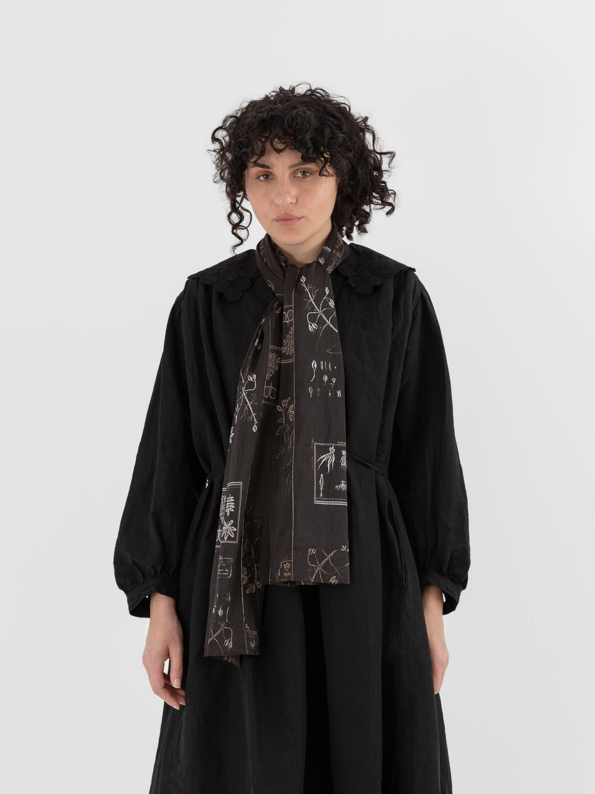 GASA Shawl in Dark Brown x Beige - GASA at Worthwhile - shop SCARF