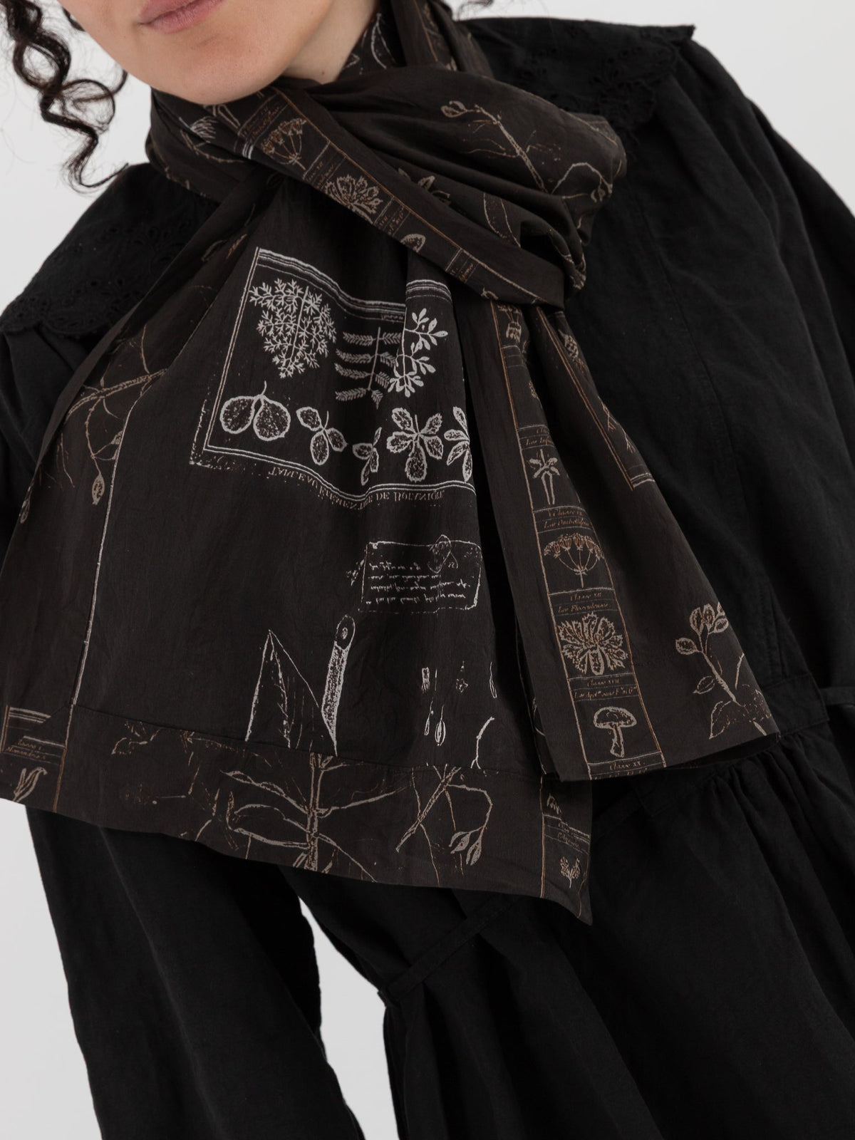 GASA Shawl in Dark Brown x Beige - GASA at Worthwhile - shop SCARF