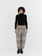 GASA Tucked Pants in Beige Flower - GASA at Worthwhile - shop PANT