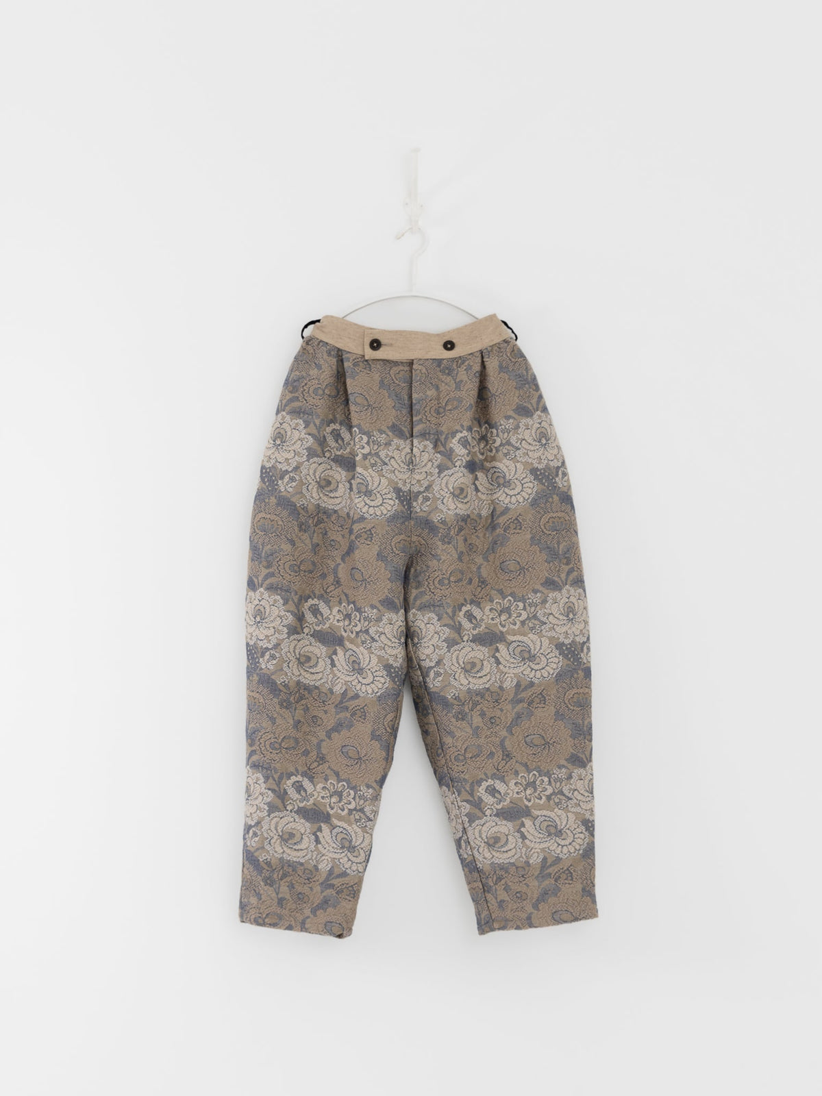 GASA Tucked Pants in Beige Flower - GASA at Worthwhile - shop PANT