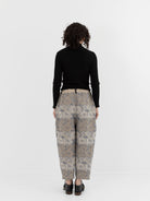 GASA Tucked Pants in Beige Flower - GASA at Worthwhile - shop PANT