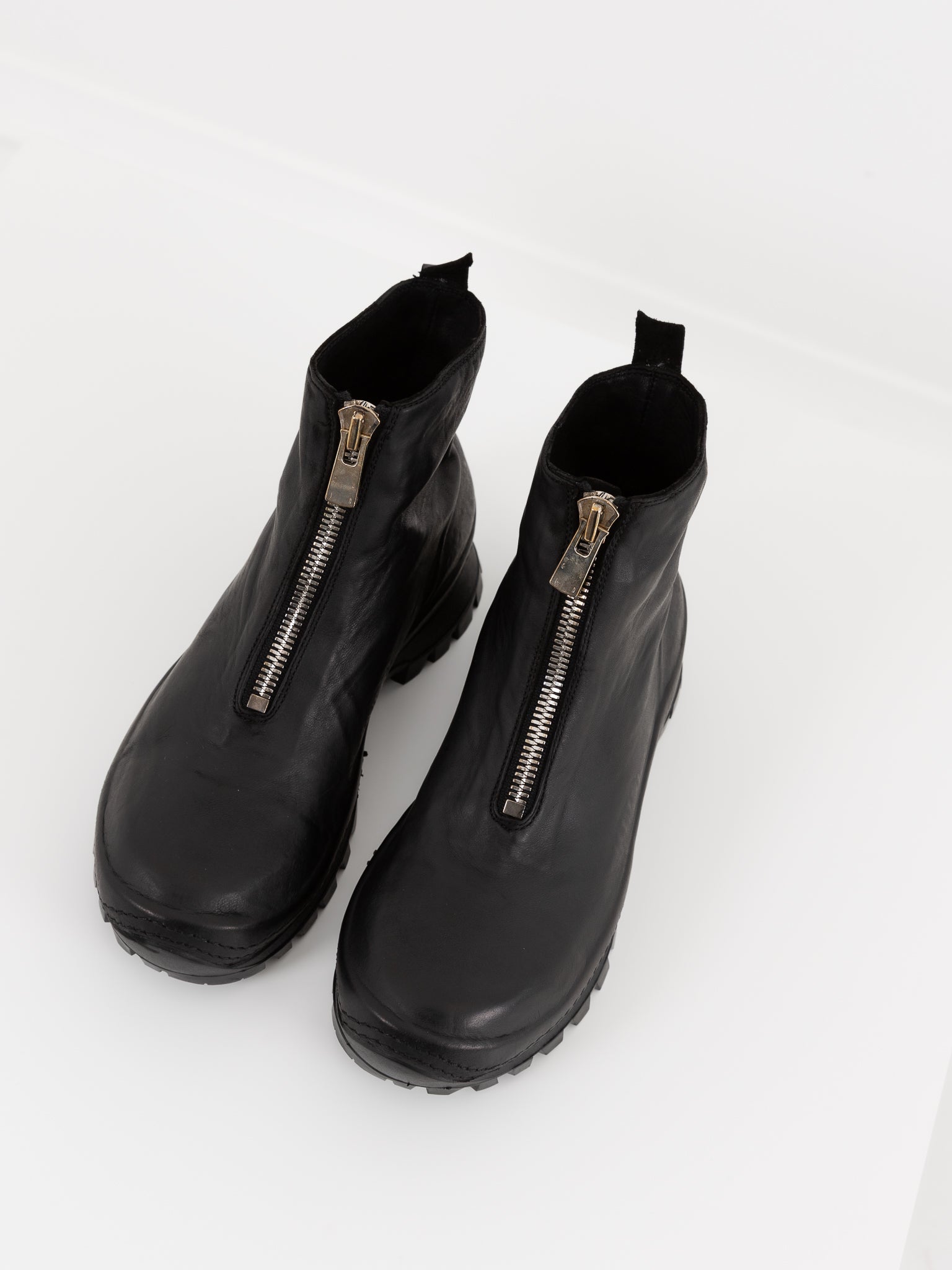 Guidi Front Zip Sneaker Boot VS01 in Black - GUIDI at Worthwhile - shop BOOT