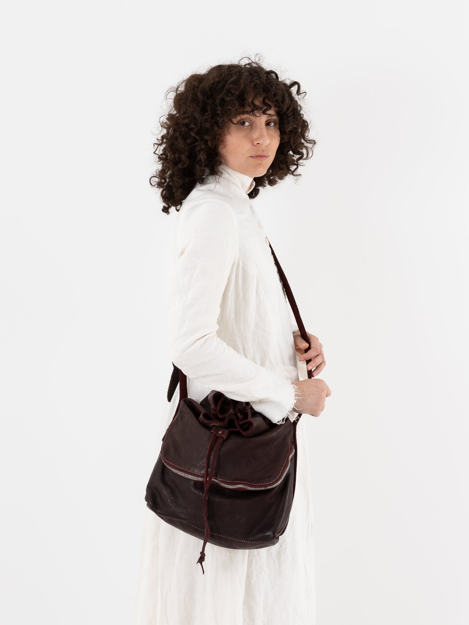 Guidi Messenger Shoulder Bag MLT02 in Burgundy - GUIDI at Worthwhile - shop BAG