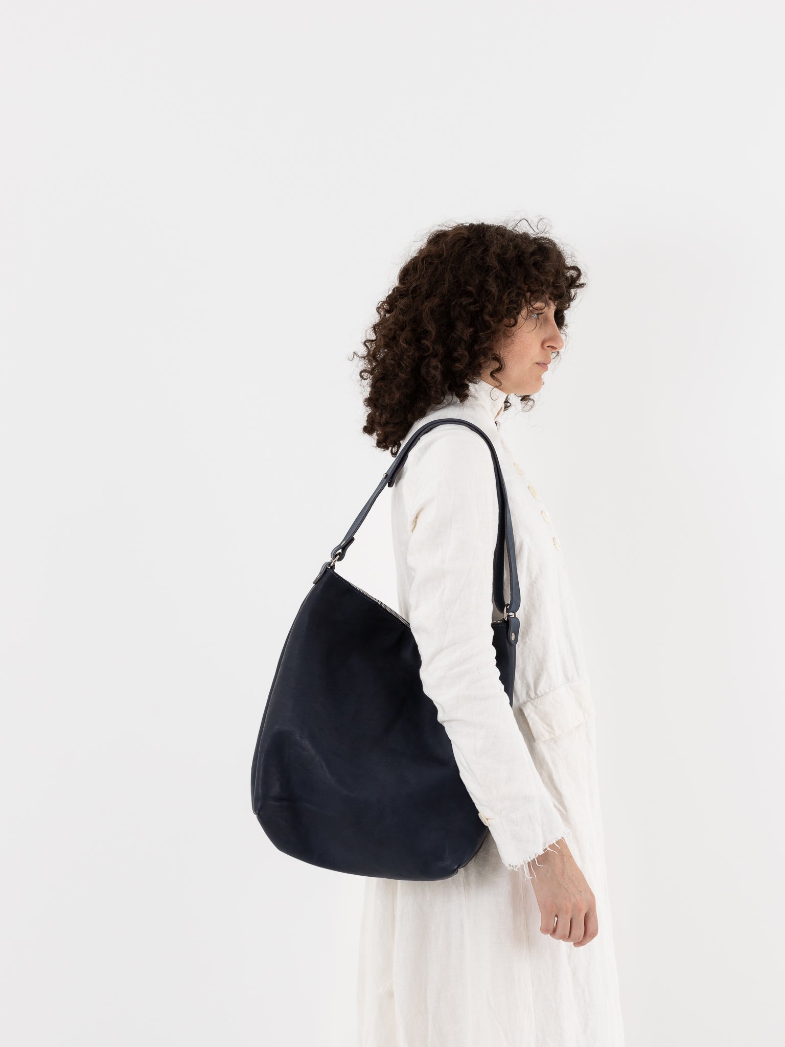 Guidi Shoulder Bag RA01 in Navy - GUIDI at Worthwhile - shop BAG