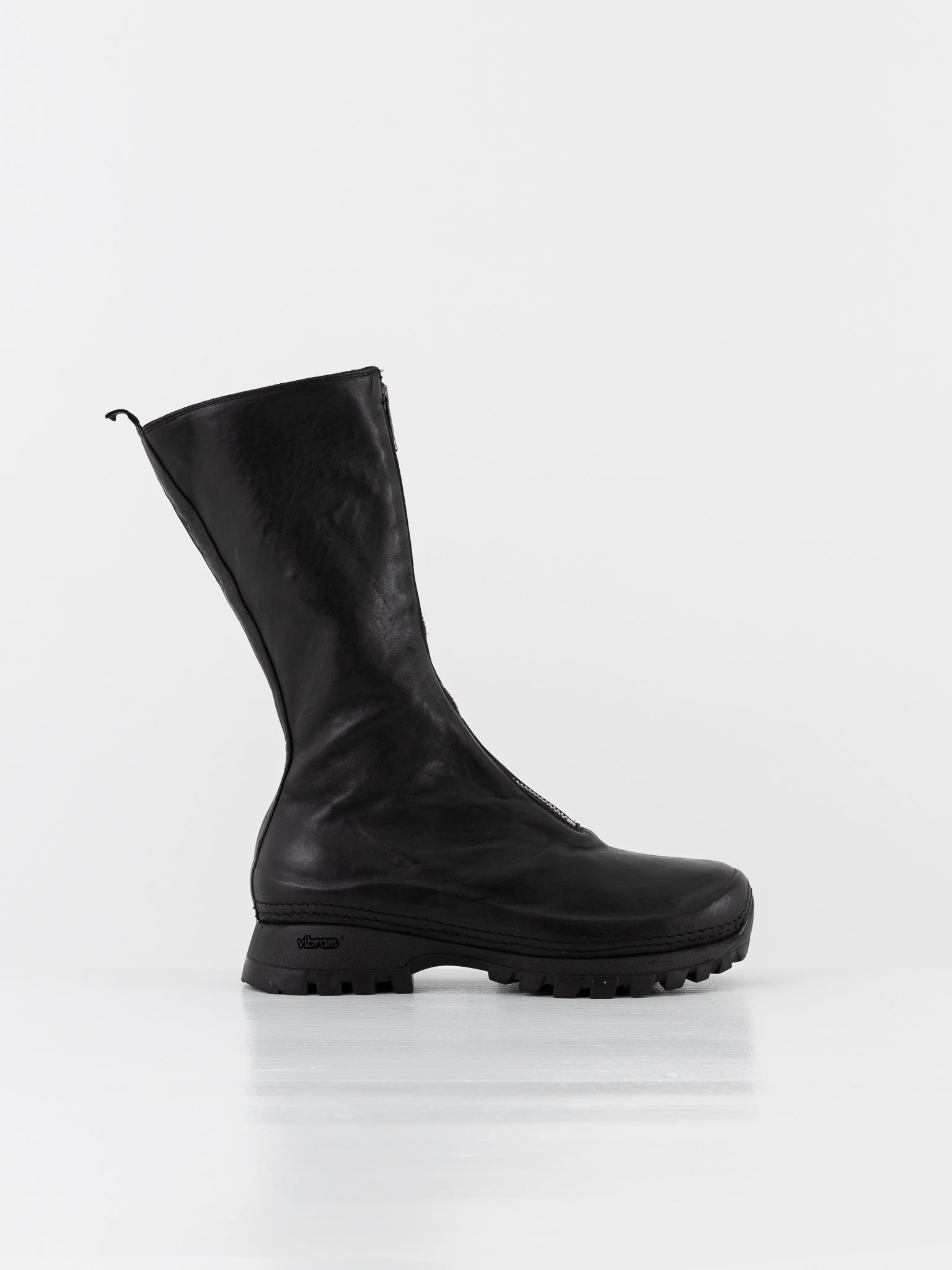 Guidi Front Zip High Sneaker Boot VS09 in Black - GUIDI at Worthwhile - shop BOOT