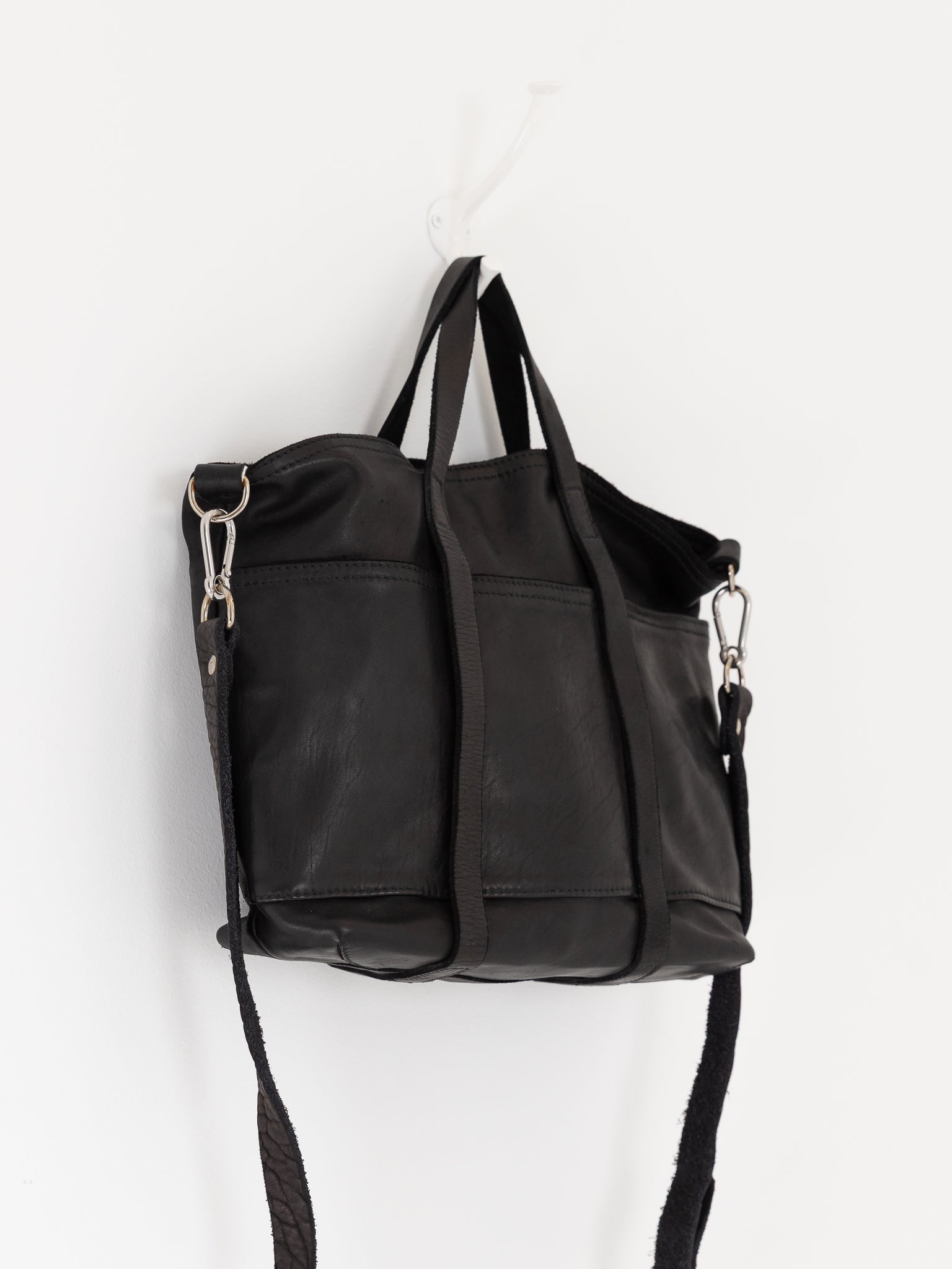Guidi Small Tote Bag SH6 in Black - GUIDI at Worthwhile - shop BAG