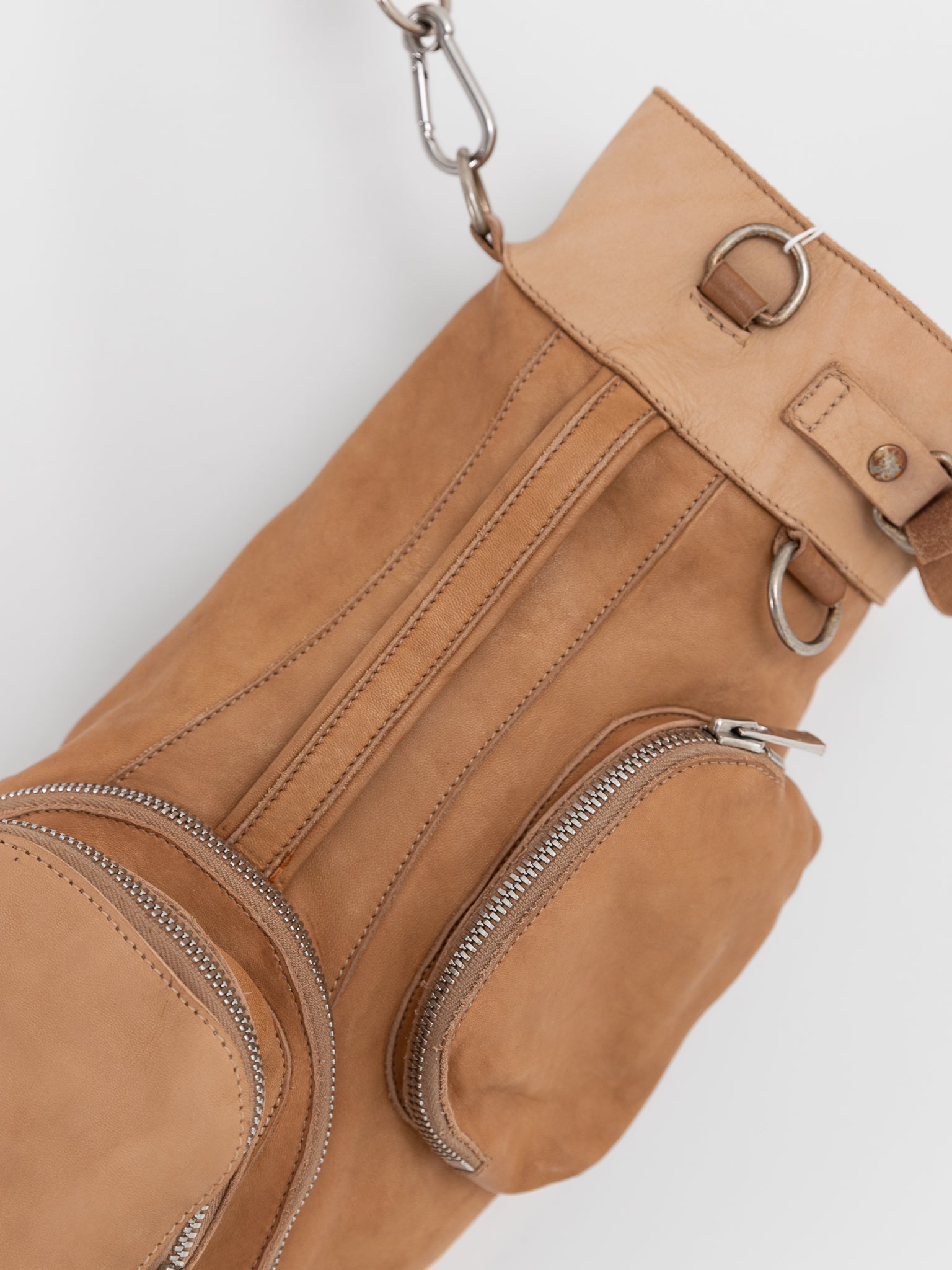 Guidi Large Golf Shoulder Bag GO03 in Sand - GUIDI at Worthwhile - shop BAG
