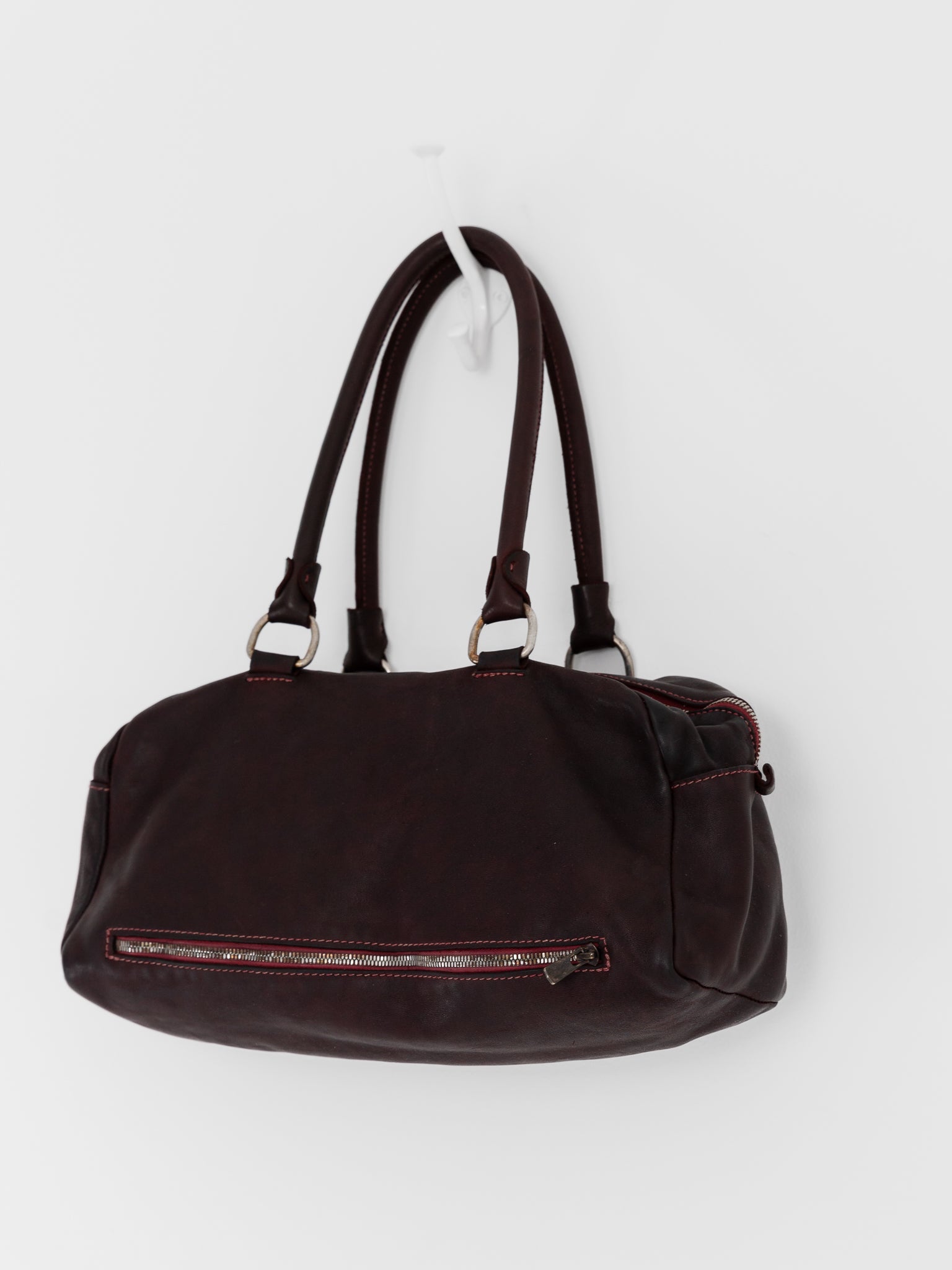 Guidi Medium Golf Handle Bag GO04 in Burgundy - GUIDI at Worthwhile - shop BAG