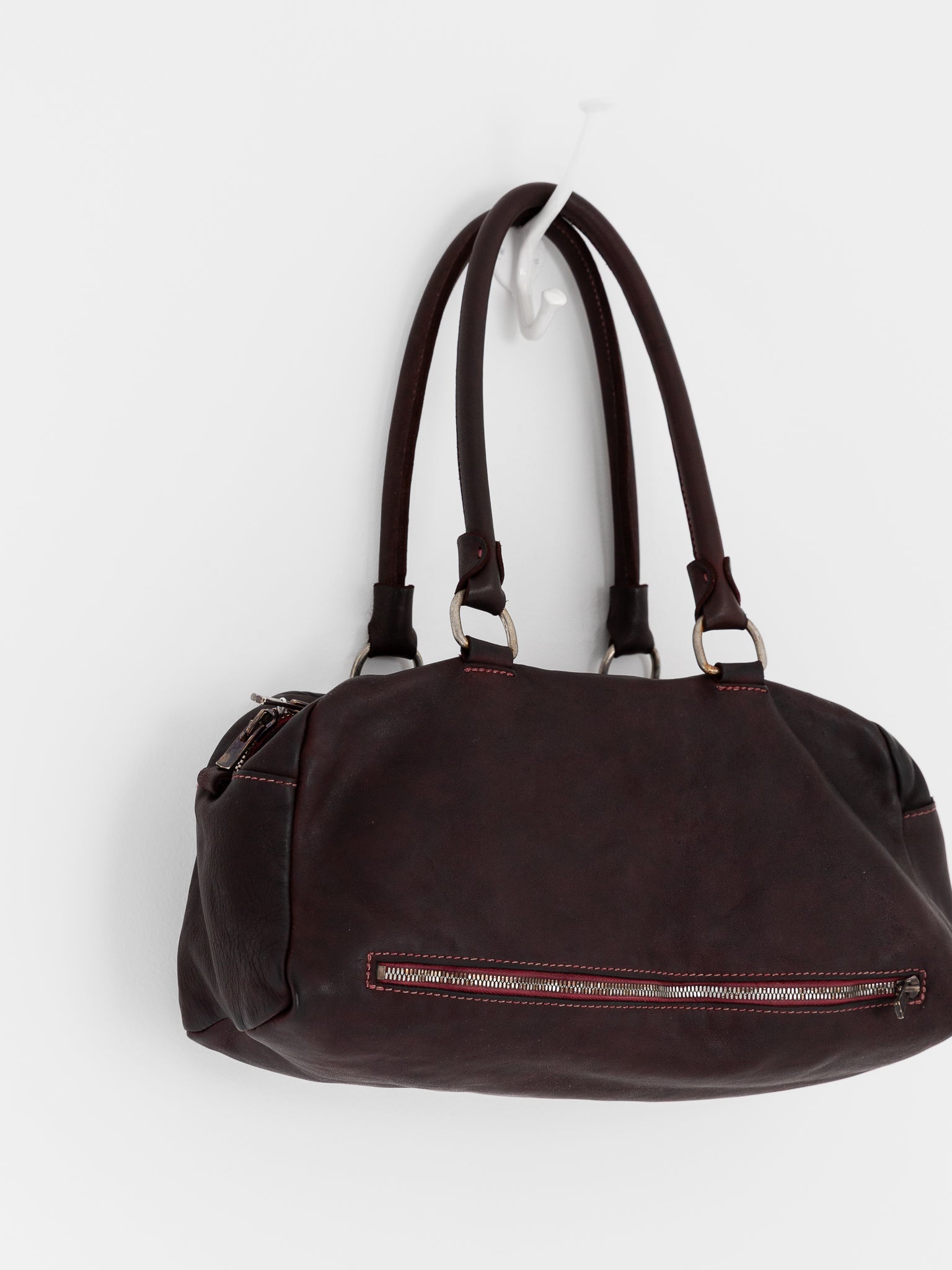 Guidi Medium Golf Handle Bag GO04 in Burgundy - GUIDI at Worthwhile - shop BAG