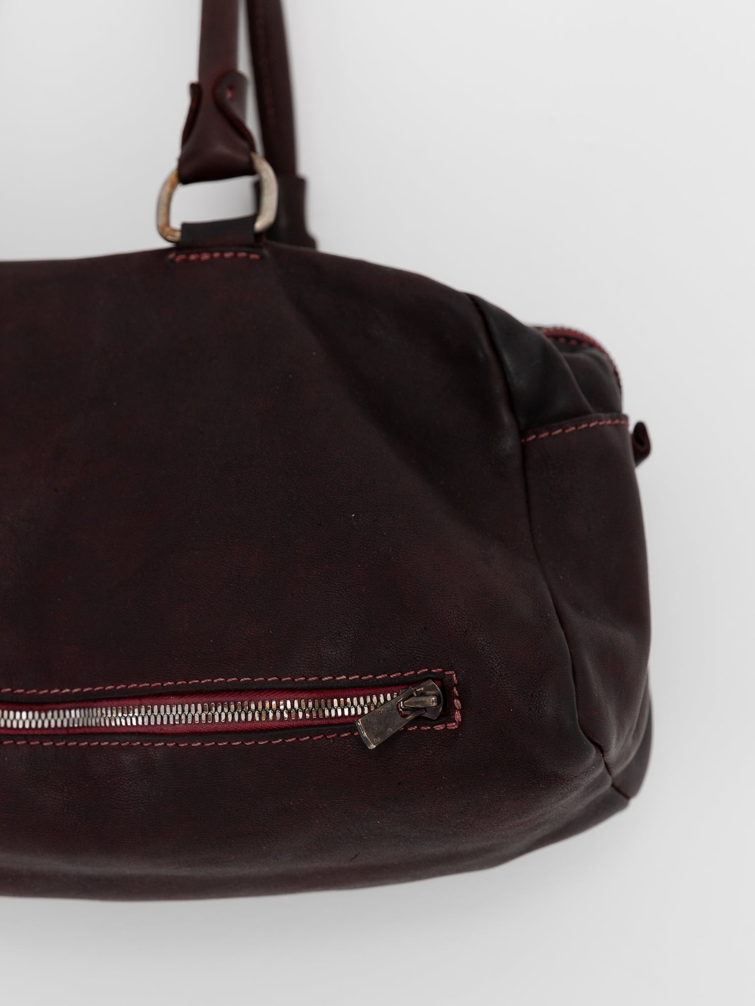 Guidi Medium Golf Handle Bag GO04 in Burgundy at Worthwhile