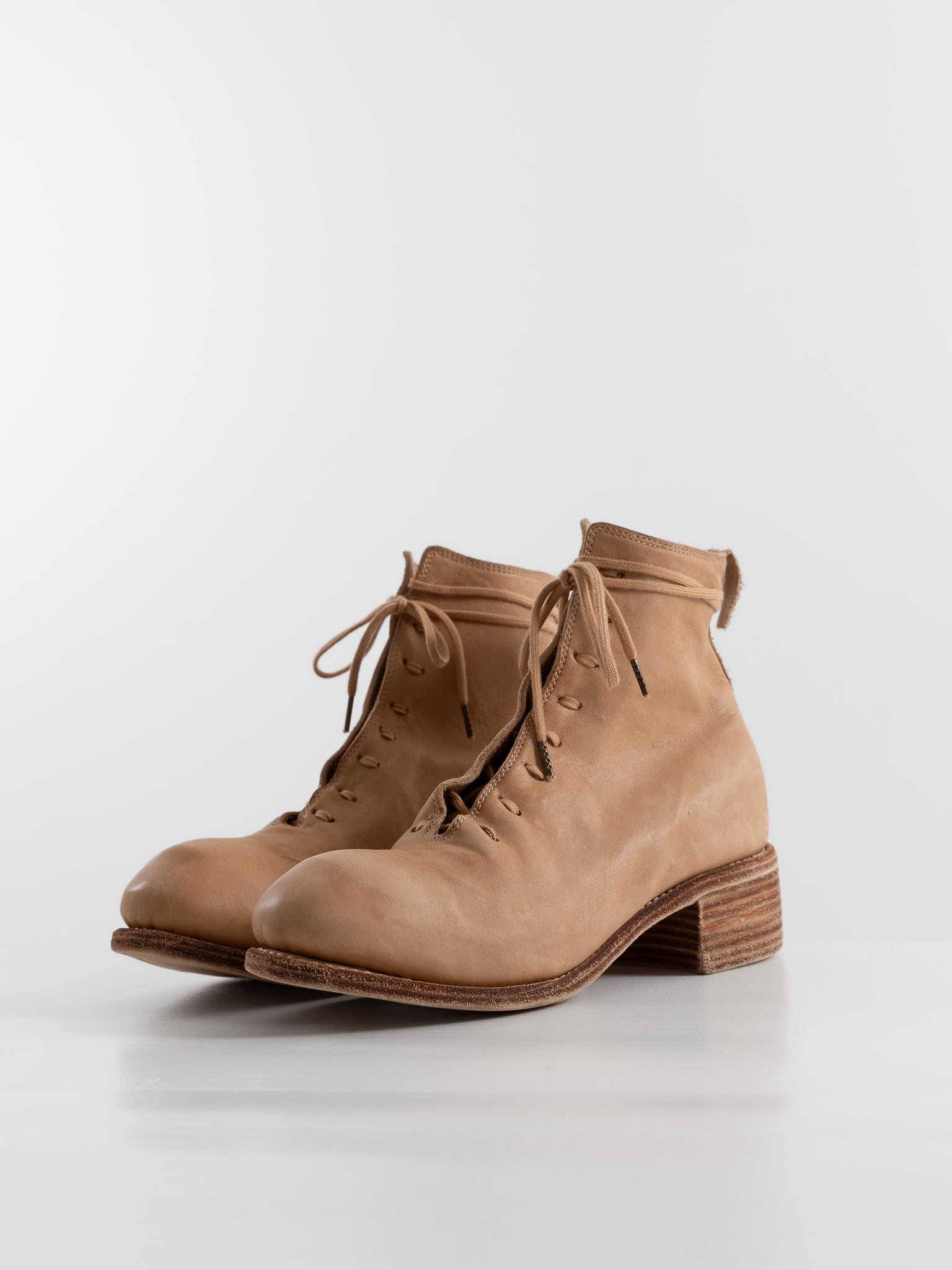 Guidi Lace Up Boot PL11L in Tan at Worthwhile
