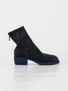 Guidi Back Zip Boot 796Z in Navy Blue - GUIDI at Worthwhile