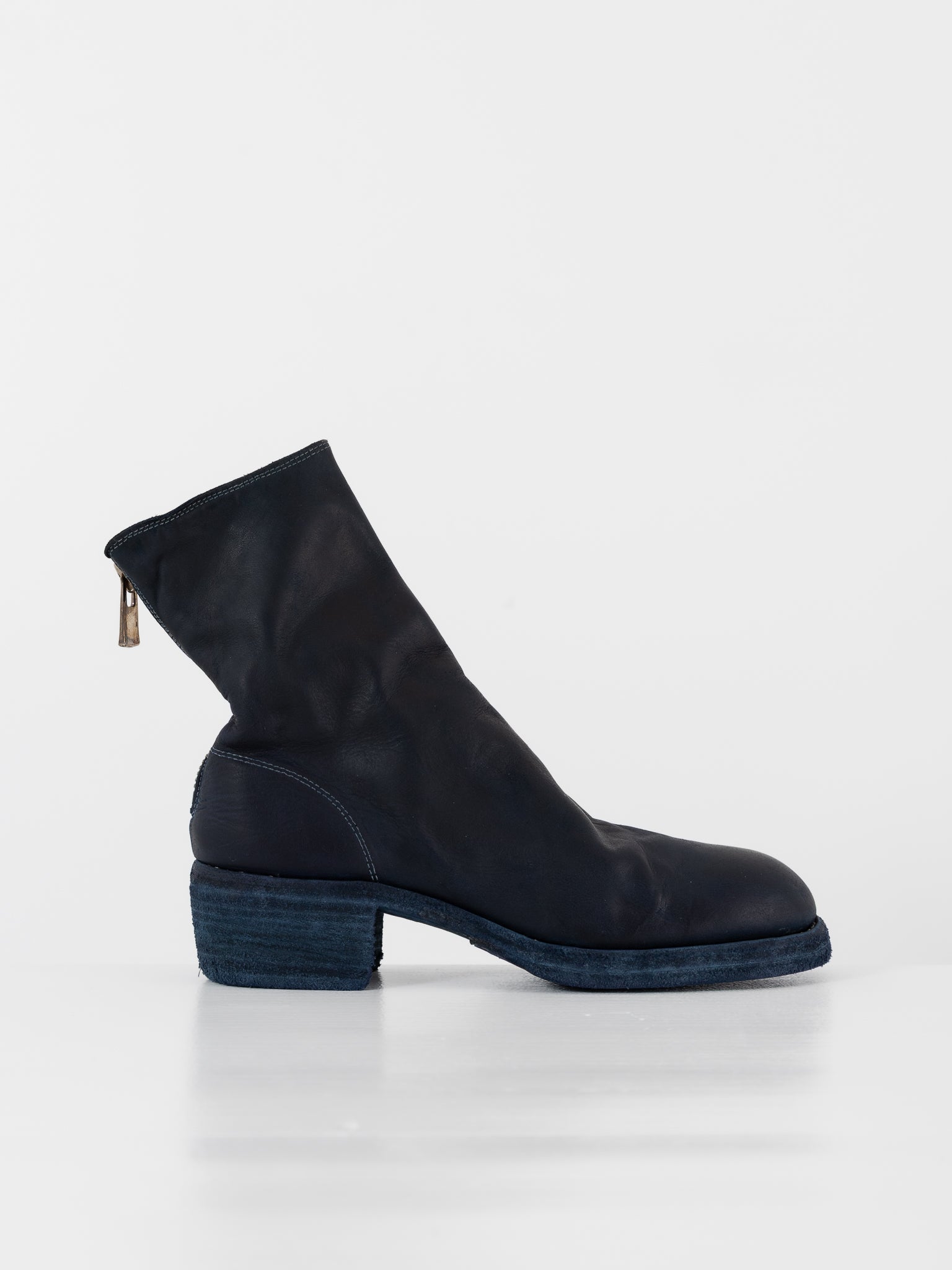 ピース　back zip boots 796 size:41.5ブルー Guidi Back Zip Boot 796Z in Navy Blue at Worthwhile