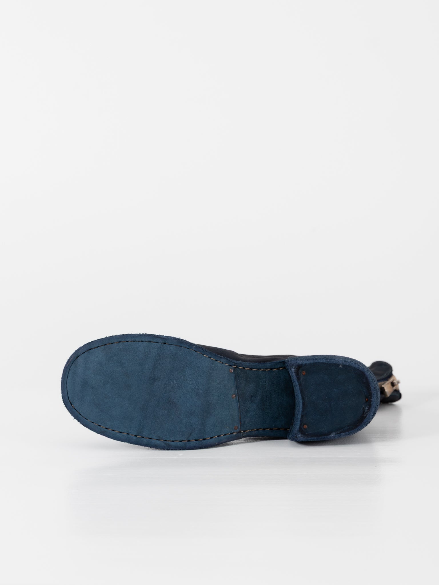 Guidi Back Zip Boot 796Z in Navy Blue - GUIDI at Worthwhile