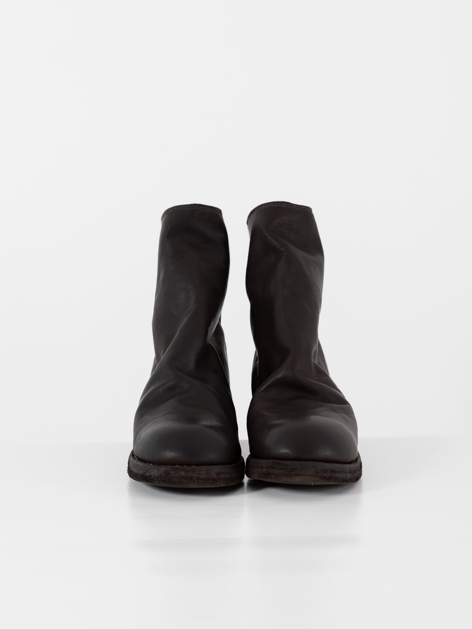 Guidi Back Zip Boot 796Z in Dark Brown - GUIDI at Worthwhile