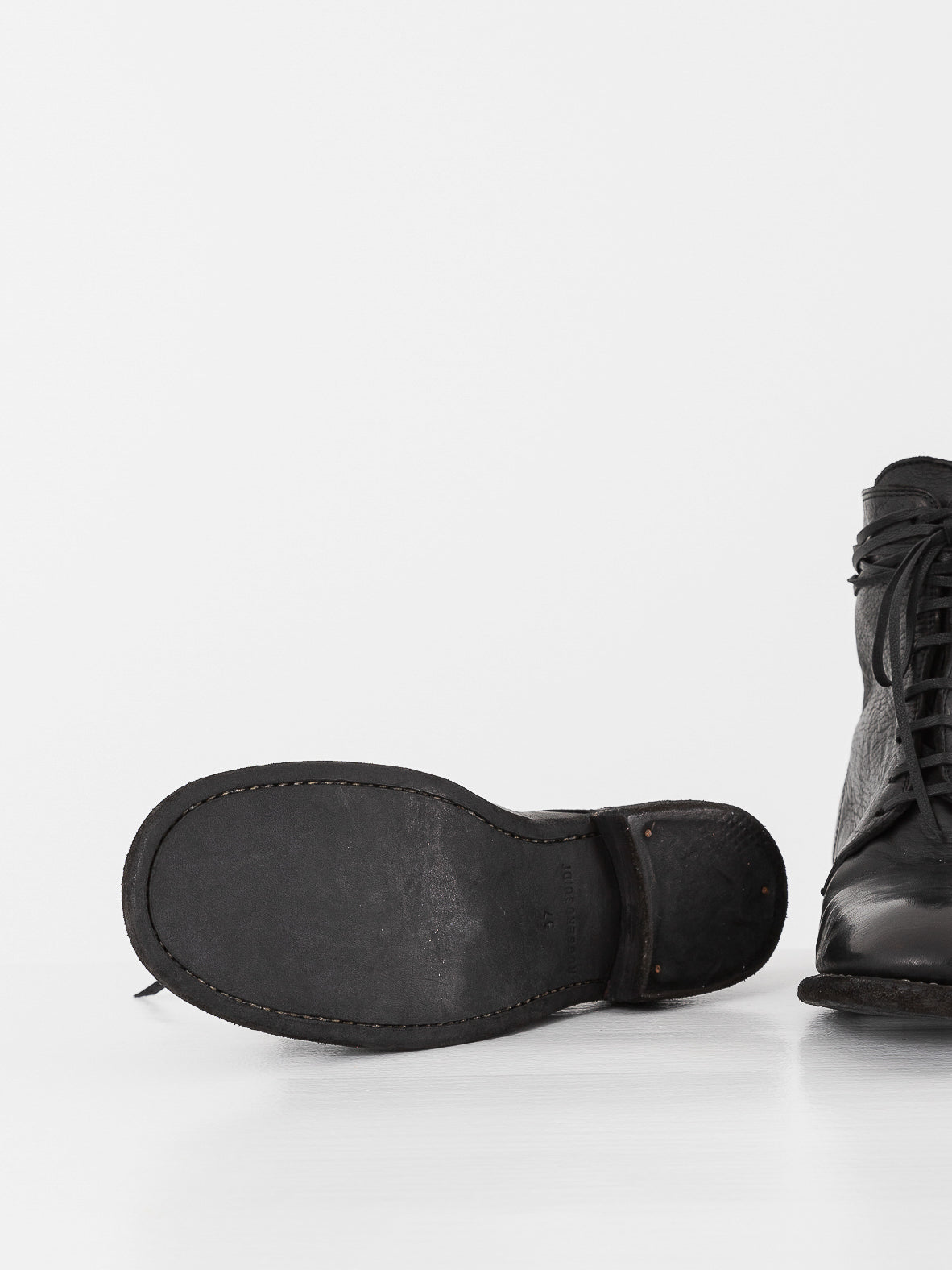 Guidi Front Tie/Back Zip Boot 995BZ in Black at Worthwhile