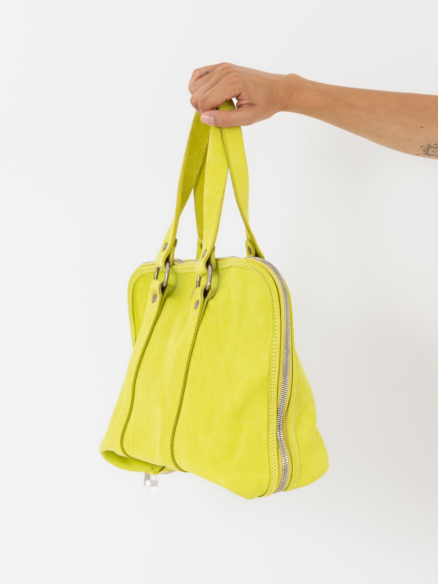 Guidi Handbag GB0 in Neon Yellow - GUIDI at Worthwhile - shop BAG