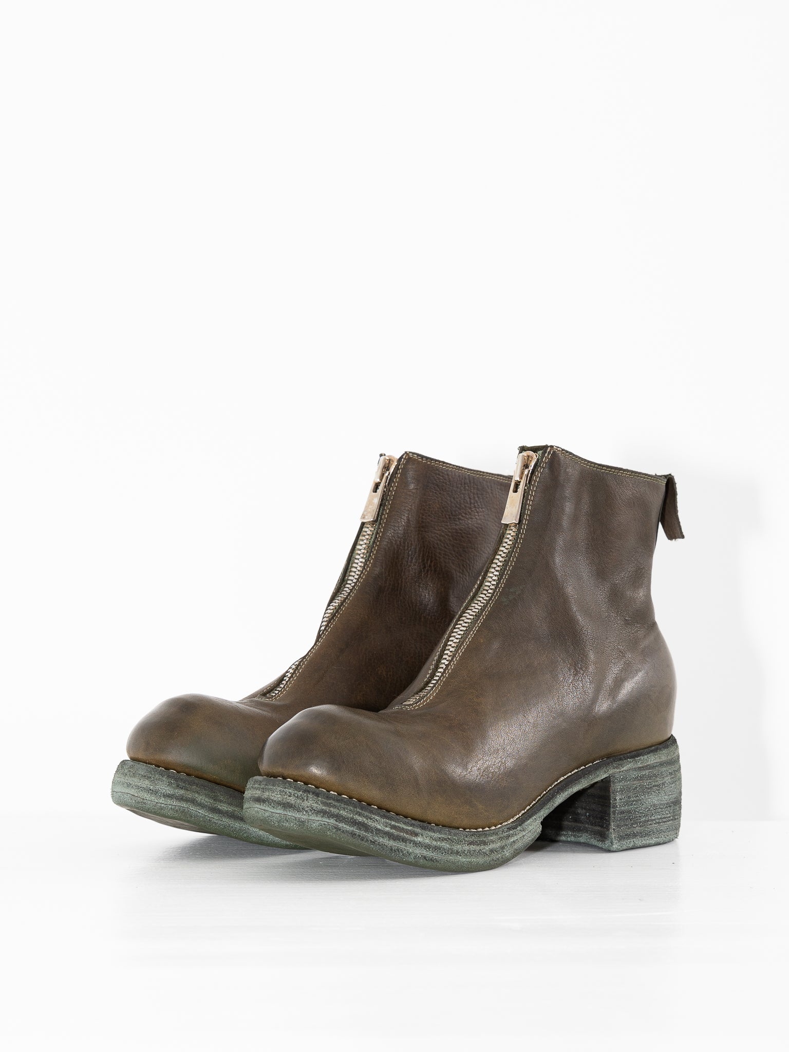 Guidi Front Zip Boot PL1WZ, Olive - Worthwhile
