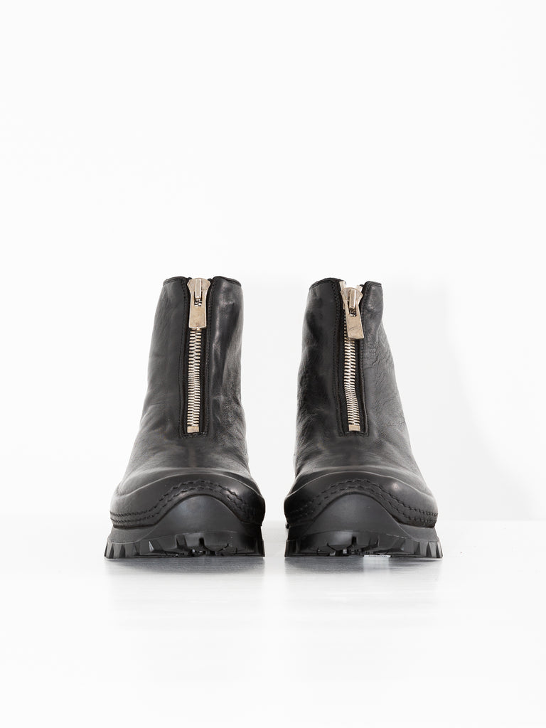 Guidi Front Zip Sneaker Boot VS01, Black - Worthwhile