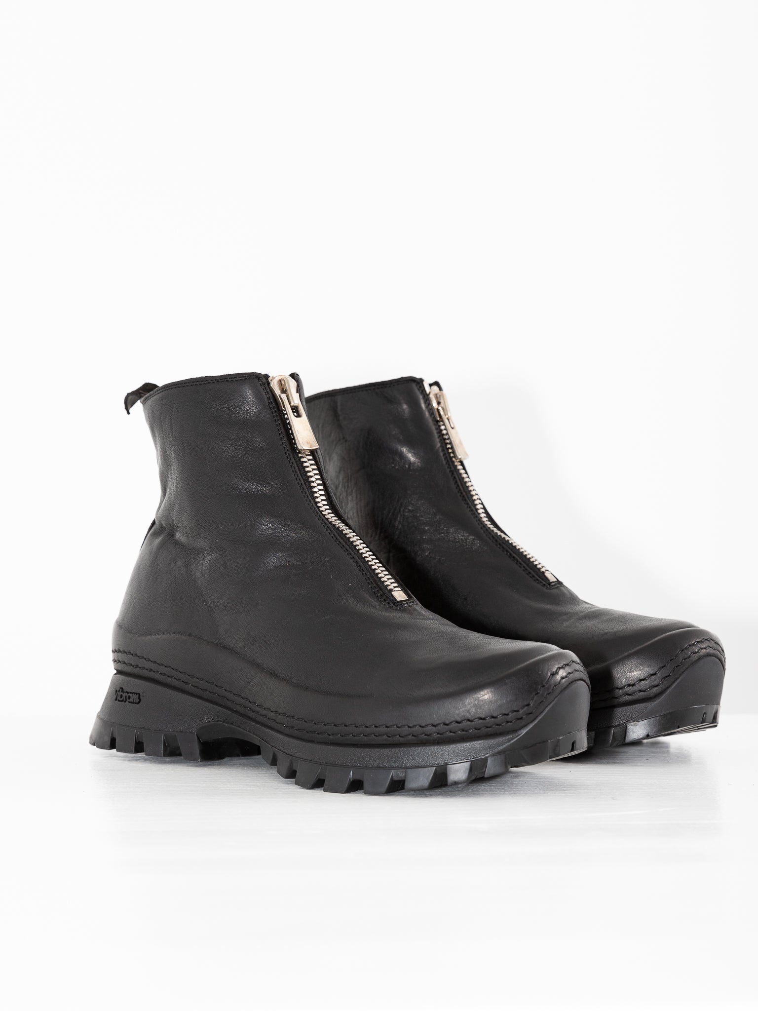 Guidi Front Zip Sneaker Boot VS01, Black - Worthwhile