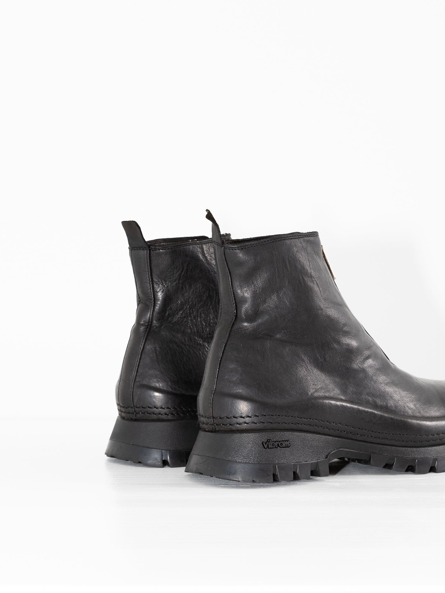 Guidi Front Zip Sneaker Boot VS01, Black - Worthwhile