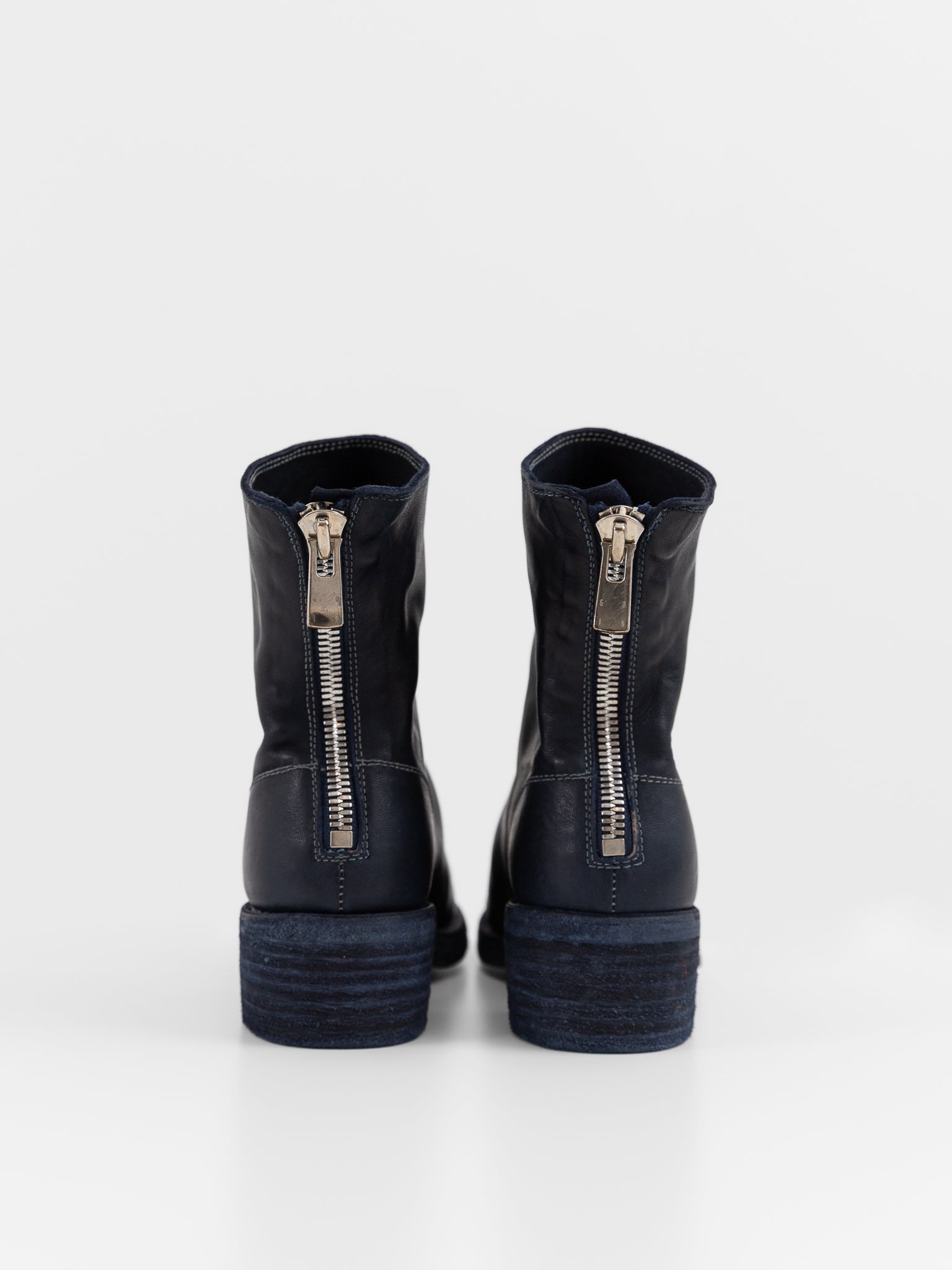 Guidi Back Zip Boot 796Z in Navy - GUIDI at Worthwhile - shop BOOT