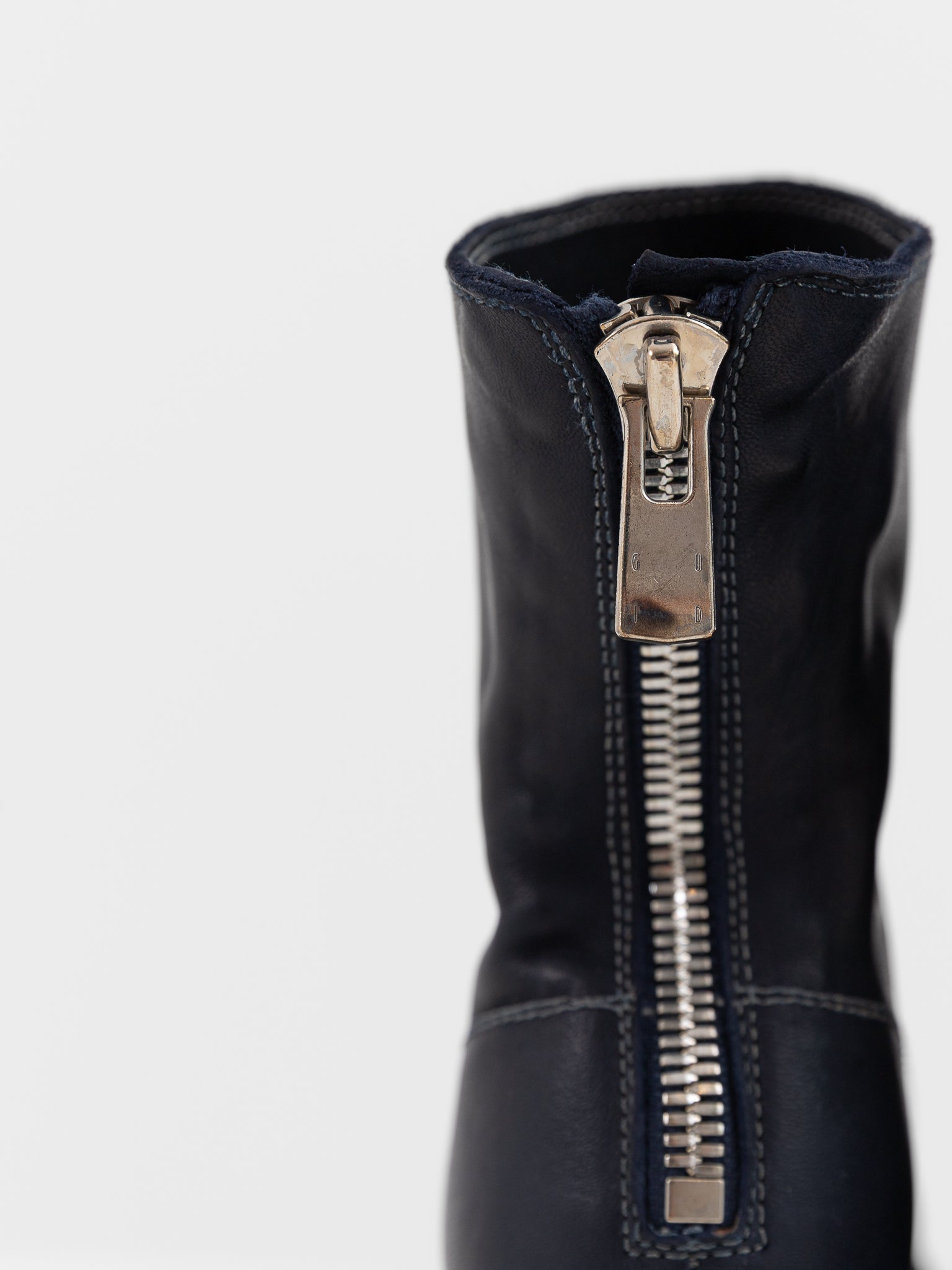 Guidi Back Zip Boot 796Z in Navy - GUIDI at Worthwhile - shop BOOT