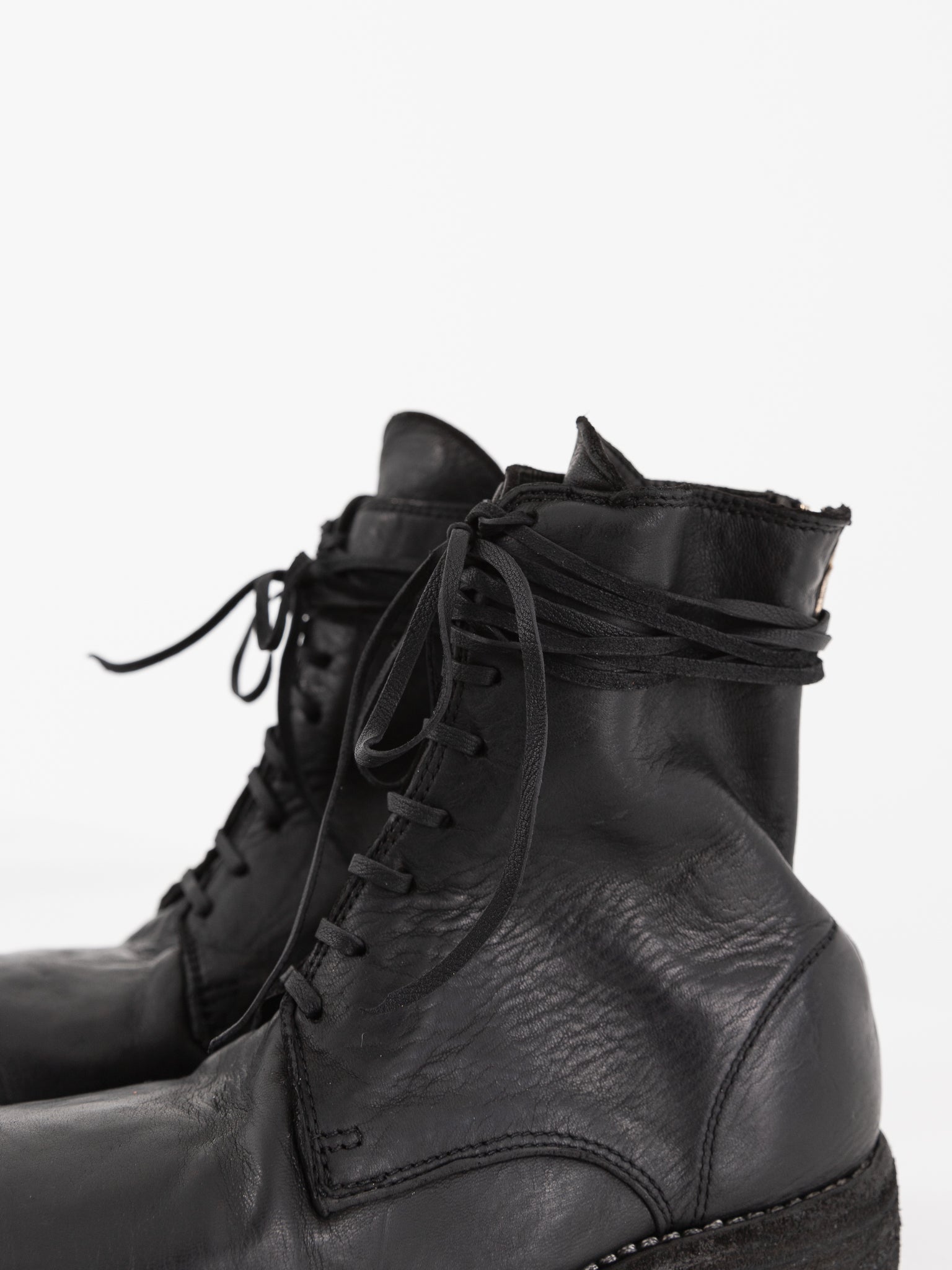 Guidi Front Tie/Back Zip Boot 995BZ, Black - Worthwhile