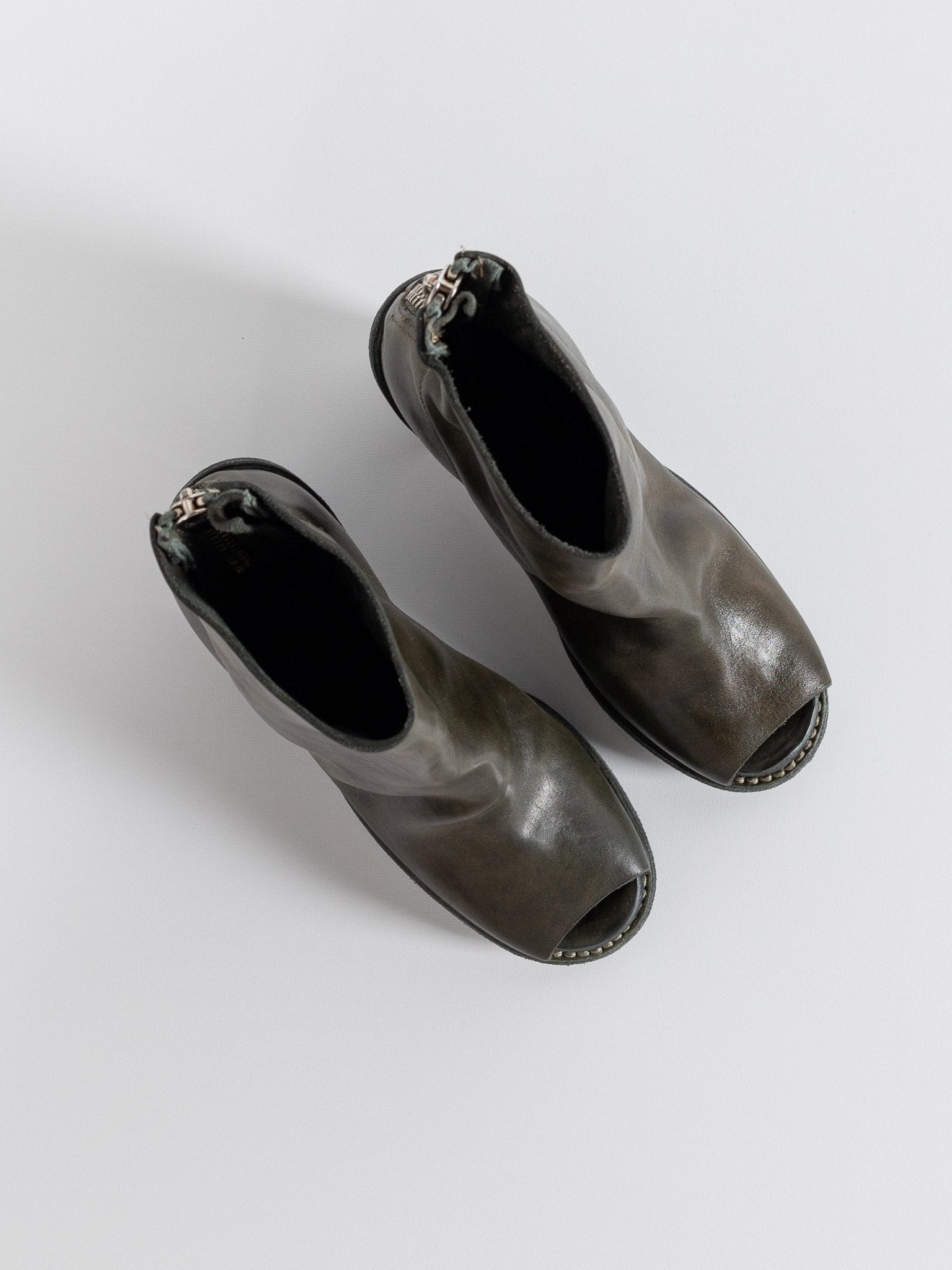 Guidi Open Toe Boot 3006C in Olive GUIDI at Worthwhile