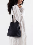 Guidi Small Bucket Bag BK3 in Navy - GUIDI at Worthwhile - shop BAG
