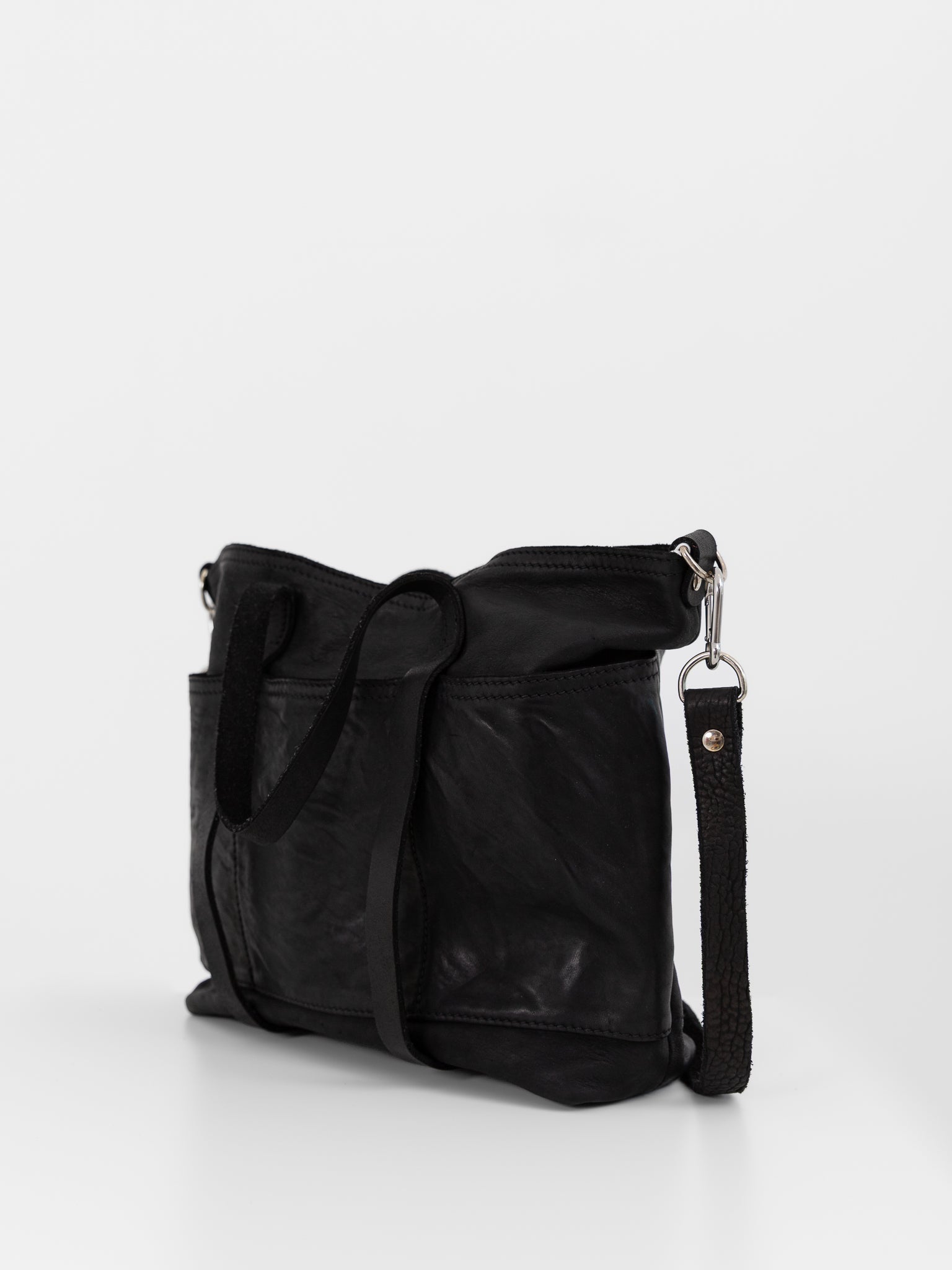 Guidi Small Tote Bag SH6 in Black - GUIDI at Worthwhile - shop BAG