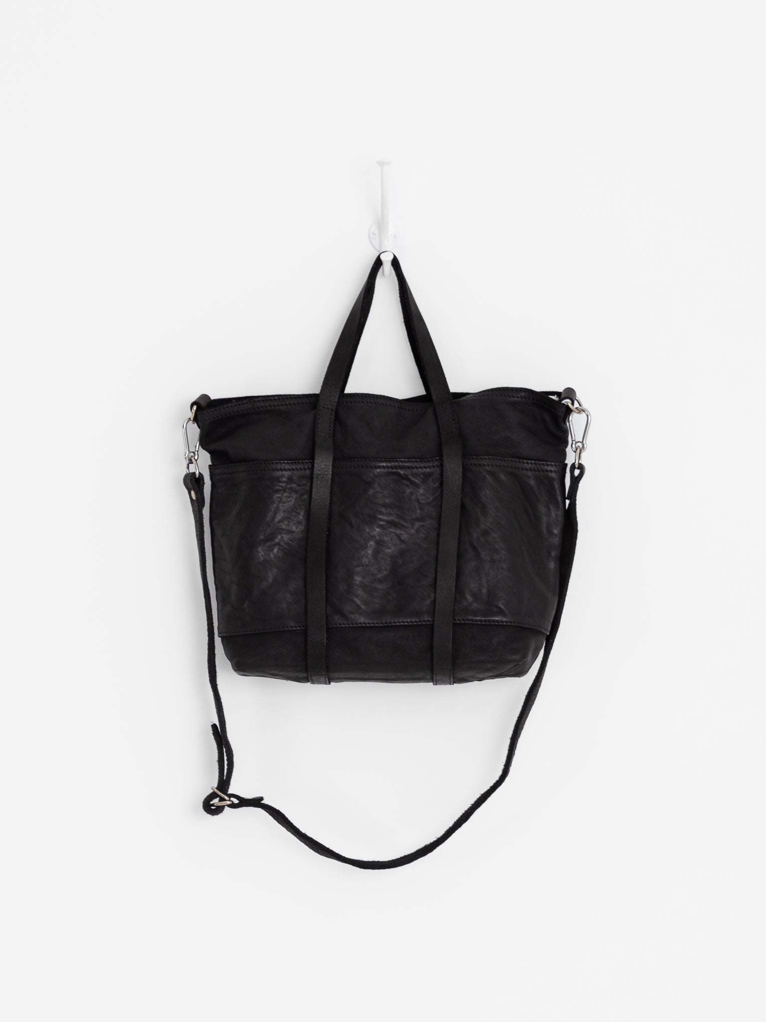 Guidi Small Tote Bag SH6 in Black - GUIDI at Worthwhile - shop BAG