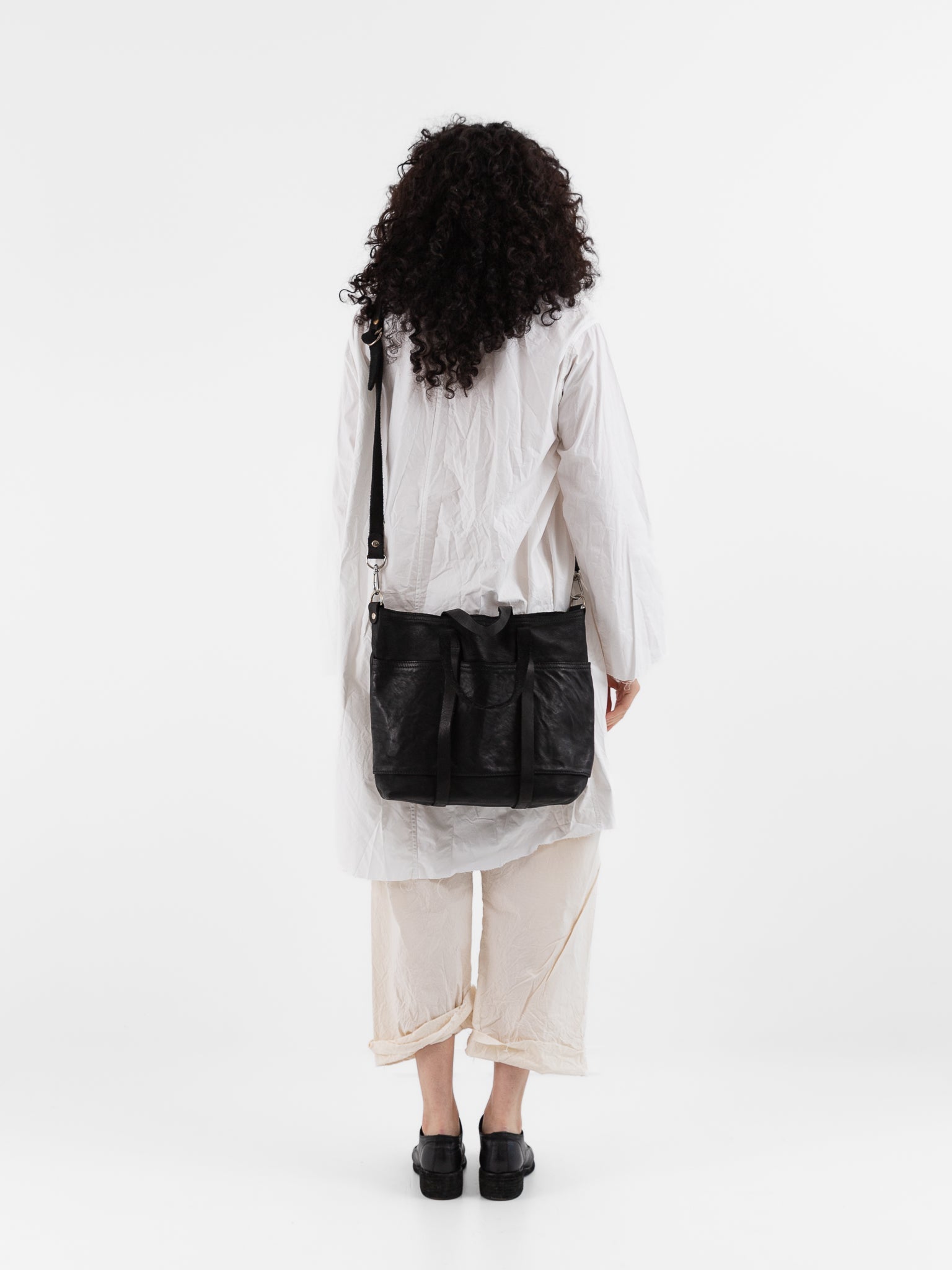 Guidi Small Tote Bag SH6 in Black - GUIDI at Worthwhile - shop BAG