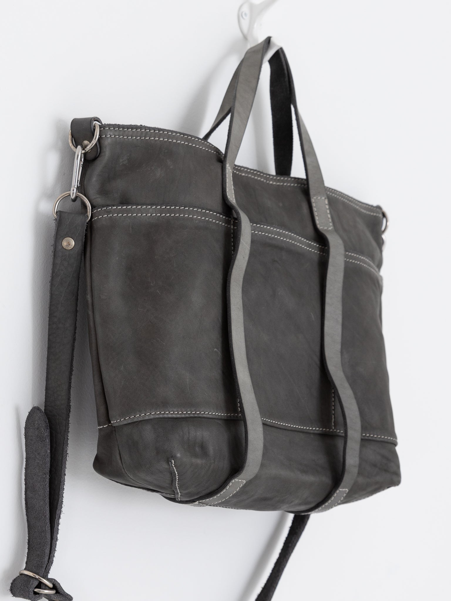 Guidi Small Tote Bag SH6 in Grey - GUIDI at Worthwhile - shop BAG