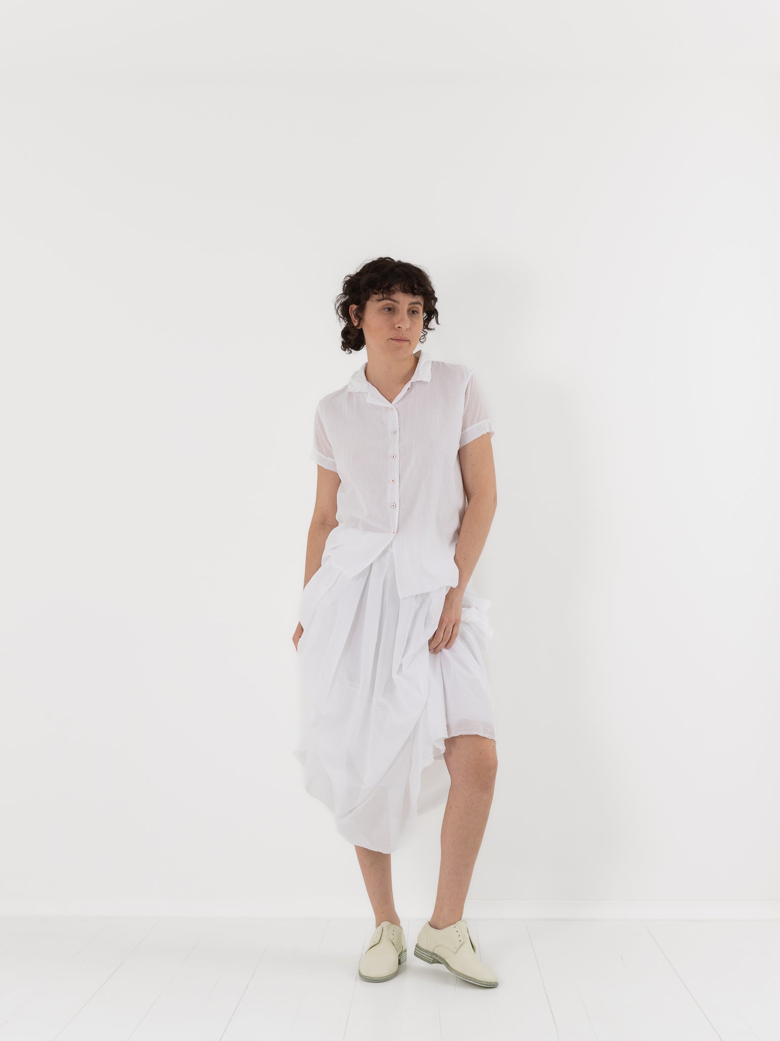 Hannoh Wessel Skirt Joyce in White - HANNOH at Worthwhile - shop SKIRT