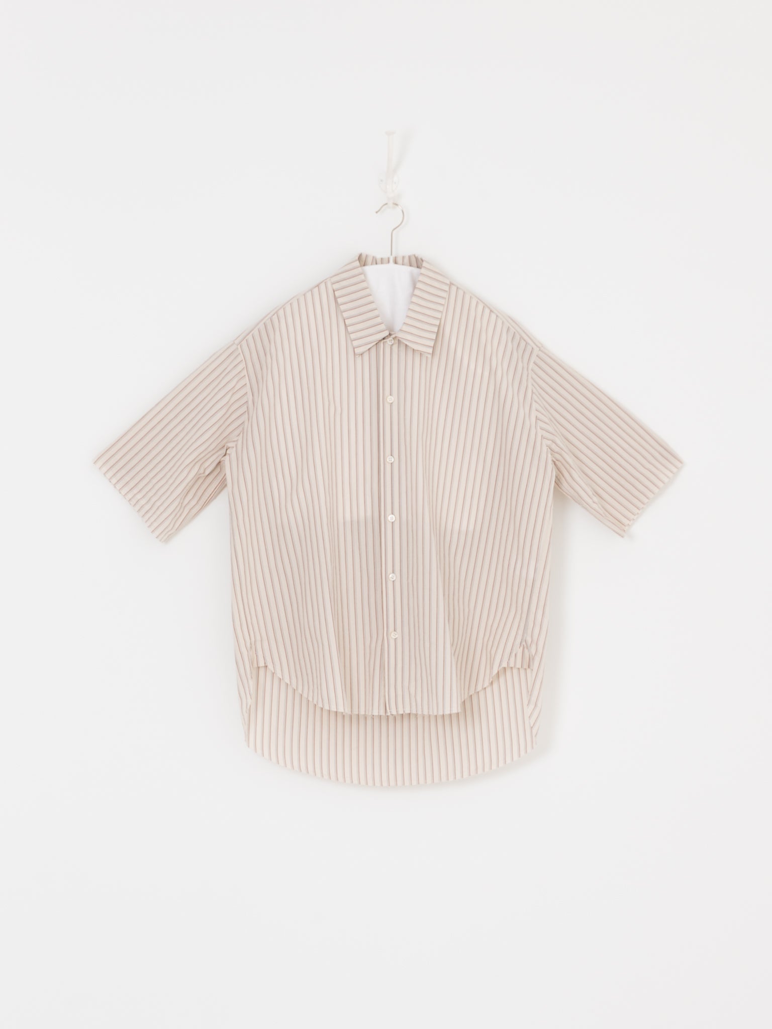 Wright + Doyle Manaton Shirt in Chalk Brick Pinstripe - WRIGHT + DOYLE at Worthwhile - shop TOP